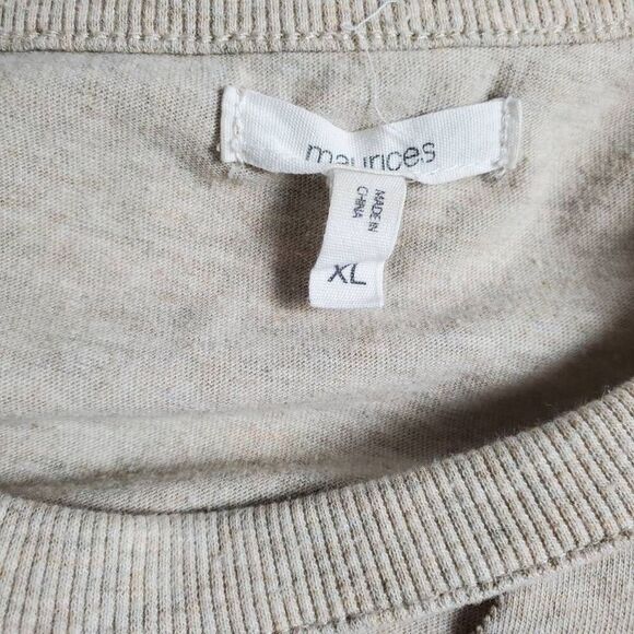 Maurices XL Beige Nashville Music City Graphic Tee Cutout Neck Short Sleeve - Picture 5 of 7